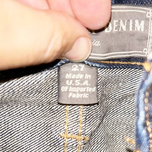 J.CREW Point Sur Denim Wide Leg Crop Raw Hem Dark Wash SZ: 27 - Picture 7 of 14